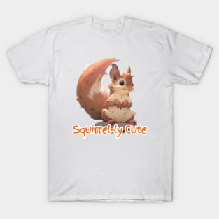Squirrel-ly Cute - Hilarious Squirrel Digital Art Print T-Shirt